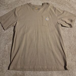 Carhartt Men's Beige Short Sleeve Tee